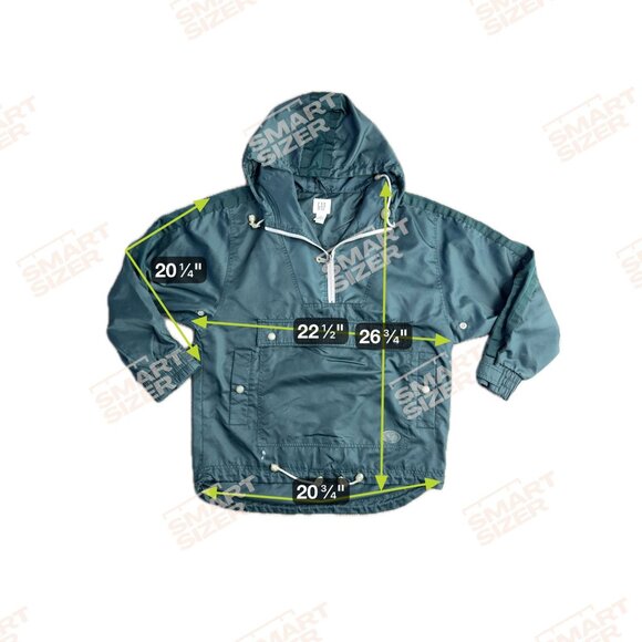 Vtg GAP Anorak Jacket Windbreaker Mens S Half Zip Front Pocket Thick 90s Y2K - Picture 2 of 7
